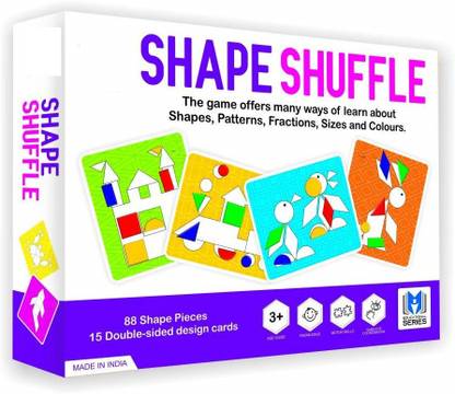 PEZYOX Educational Shape Shuffle STEM Toy to Learn Different Shapes and Objects with The Help of This Game