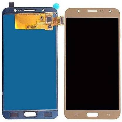 sparewala Super AMOLED Mobile Display for Samsung Galaxy J7(2016)-Gold(display glass combo folder)