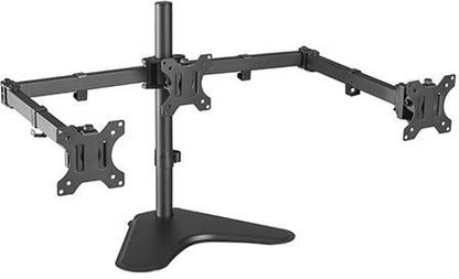 LUMI Brateck LDT12T034- Triple Monitor Stand Tabletop | Three Monitor Desk Mount | 3 Monitor Arm | 13-27 Inch Support| 8 Kg Weight Capacity Per Monitor Desk Mount Monitor Arm
