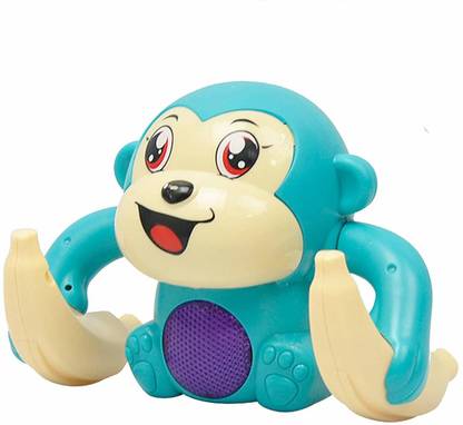 FELICITY 360 degree rotation dancing and monkey with banana ,light and sound toy for kids- Multi color
