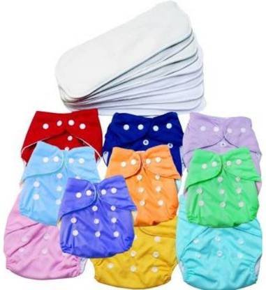 Hanu Adjustable Cotton Pocket Diapers & Reusable Baby Washable Cloth Diaper Nappies(RN-40)