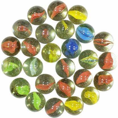 सुप्रीम क्वालिटी शोपी Quality Shopee Glass Marbles/kanche for Your Kids (45 Pieces)
