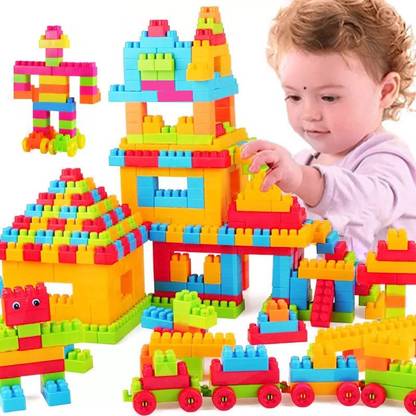 FRAONY New 100 Pcs Building Blocks Brick Game Puzzle Toy Educational Toy For Kids Baby Gifts.