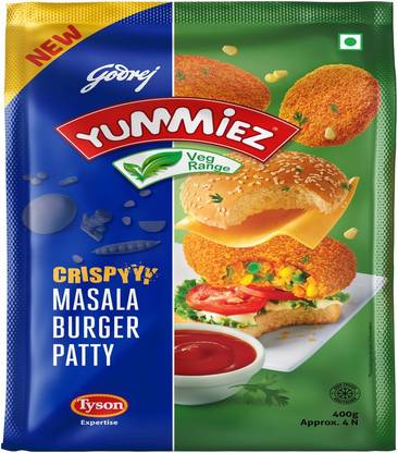 Yummiez Crispy Masala Burger Patty
