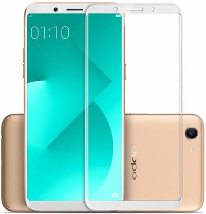 ANCHI Edge To Edge Tempered Glass for Easy Install Full Screen Coverage Tempered Glass Screen Guard Protector 11D for oppo A83 WHITE