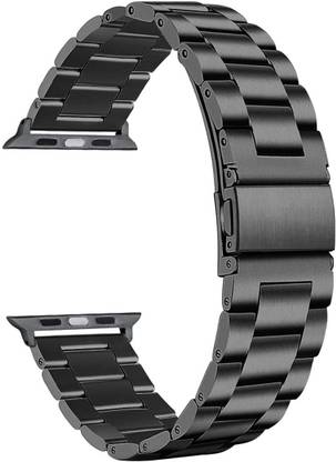 CHG Straps 42mm, 44mm Stainless Steel (Jet Black1) Smart Watch Strap (Black) Smart Watch Strap