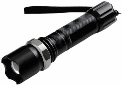 SEAHAVEN Multifunction Rechargeable Led Flashlight Torch Zoom 3 Mode Car Tactical LED with LED Bulb, AC Adaptor, DC Car Charger and Rechargeable Battery Torch