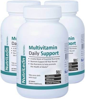 NutriLeon Multivitamin Daily with Spirulina, Ginseng, Pine Bark Extract 270 Tablets
