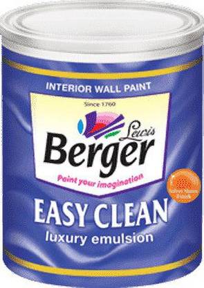 Berger Easy Clean Luxury Emulsion 100% Washable -White-(4L) White Emulsion Wall Paint
