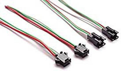 jivith SM 3 Pin Plug Male and Female Connector Interconnect Wire Connector