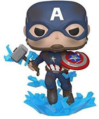 Funko po Marvel: Avengers Endgame Captain America with Broken Shield & Mjoinir,,3.75 inches