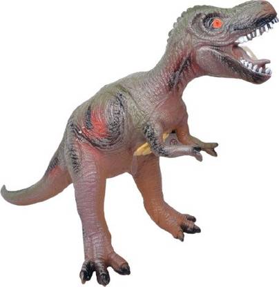 TEMSON Tyrannosaurus Realistic Look Large Flexible T-Rex Dinosaur Toy with Real Sound for Kid - Brown