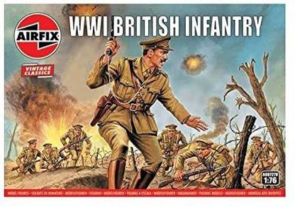 Airfix A00727V 1:76 WWI Soldier Figures 1:72nd Scale Military Figurine, (Pack of 48)