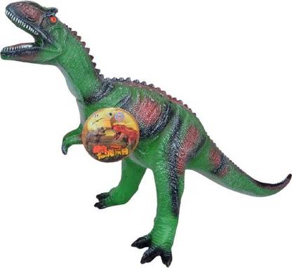 TEMSON Velociraptor Realistic Look Large Flexible T-Rex Dinosaur Toy with Real Sound for Kid - Green