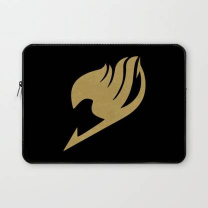 Crazy Corner Fairy Tale Black Logo Anime Printed 15 Inch Laptop Sleeve/Laptop Case Cover with Shockproof & Waterproof Linen On All Inner Sides (Made of Canvas with Ultra HD Print) - Gift for Men/Women Waterproof Laptop Sleeve/Cover