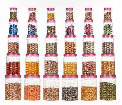 Nextpay Plastic Cookie Jar  - 350, 650 ml, 1200 ml, 1200 ml, 250 ml