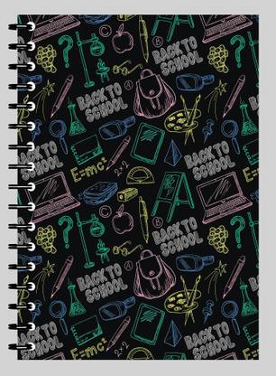 Paper Parwana A5 Size Daily Planner Notebook Undated Unruled- Spiral Bound - Planning. Time Management Notebook. Schedule Your Day, Achieve Goals, Manage to-do List - (100 Sheet 200 Pages. (Back to School tools Pattern) A5 Notebook Unruled 200 Pages