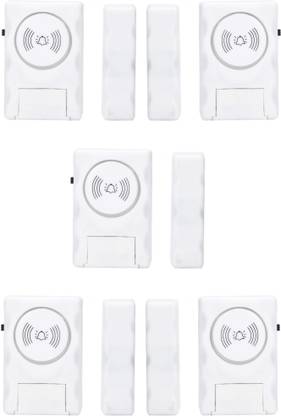 Fedus Wireless Door Window Security Burglar 105 Decibel Alarm with Magnetic Sensor Door Entry Burglar Alarm Window Open Alert Alarm Siren, Door Window Sensor Anti Theft System for Home Office Pack-5 Door & Window Door Window Alarm