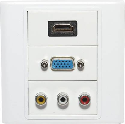 REC Trade HDMI/VGA/RCA Wall Socket Wall Plate