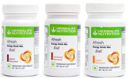 HERBALIFE Afresh Energy Drink Elaichi Cinnamon And Peach (Pack Of 3 ) Energy Drink