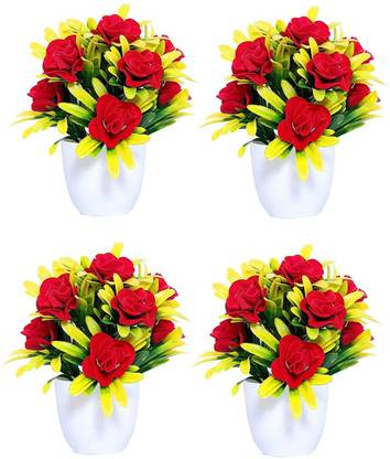 Shakuntlam Rose Flower Pot Plastic Flower Basket