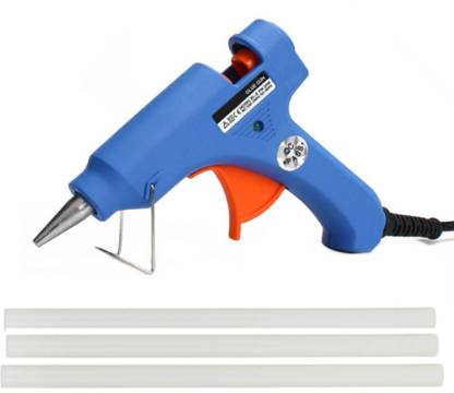 FADMAN BLUE MINI 20W 20 WATT (ON OFF SWITCH & INDICATOR) HOT MELT GUN AND FREE 3 GLUE STICKS Standard Temperature Corded Glue Gun