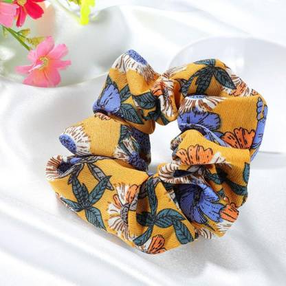 DRISHTI Scrunchie Pure Crepe Hair Ties Solid Colour Hair Tie Handmade with Care Head Accessories Adjustable Size Rubber Band Hair Claw