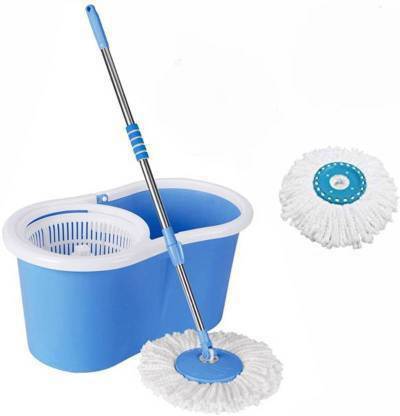 JSN Magic Spin Mop 360° Rotating Pole & Bucket Wet & Dry Mop Mop Set