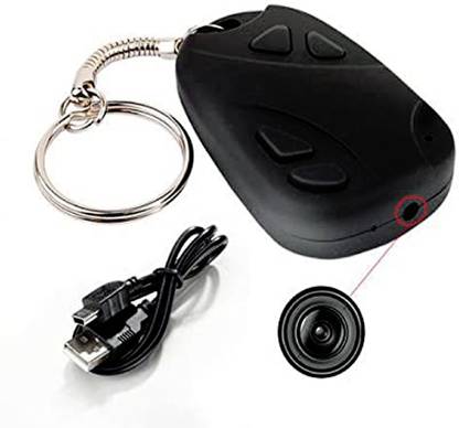IC PLUS Hidden Keychain Spy Camera Mini Portable Keychain Camera Series 2 with Built-in Rechargeable Battery Car Key Camera HD Sound Quality .32GB Memory Supportable While Recording No Light Flashes, Security Camera