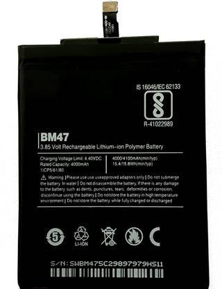 Full Mah Mobile Battery For  Xiaomi Redmi 3s Prime , Redmi 3X , Redmi 3S , Redmi 4 (4X) , BM47