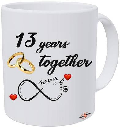 blinkNshop Happy 13th Marriage Anniversary 13 year love Ceramic Coffee Mug