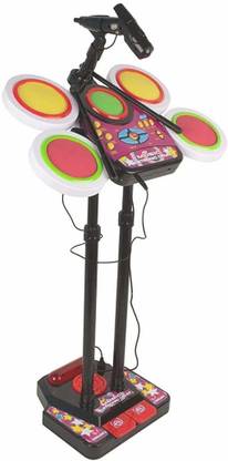 GS Creation Jr. Drum Beat Set with Mp3 Plug-in + Microphone + Pedal Mechanism
