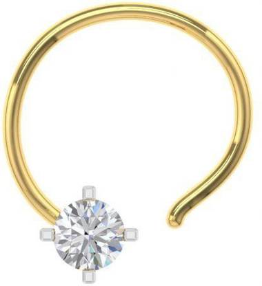 KUNDLI GEMS Gold-plated Plated Stone Nose Ring