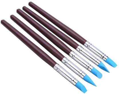 Blue jay 5 pics Wood Handle Silicone Rubber Brush