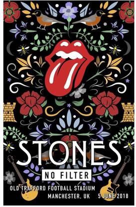 Rolling Stones Poster - Rock Band Poster - Music Band Posters (300GSM Premium Matte Finish Art Paper, 13x19 inches, UNFRAMED, SELF ADHESIVE, Multicolor 9) MADE IN INDIA Fine Art Print