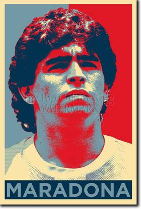 Diego Maradona Poster - Maradona Poster - Football Poster (300GSM Premium Matte Finish Art Paper, 13x19 inches, UNFRAMED, SELF ADHESIVE, Multicolor 7) MADE IN INDIA Fine Art Print
