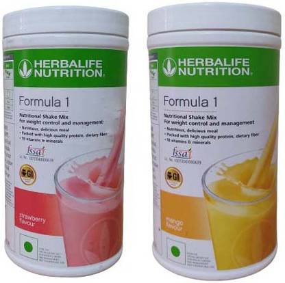 HERBALIFE Formula 1 Nutritional Shake Mix - Strawberry And Mango Flavor For Weight Loss Plant-Based Protein