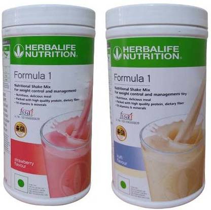 HERBALIFE Formula 1 Nutritional Shake Mix - Strawberry And Kulfi Flavor For Weight Loss Plant-Based Protein