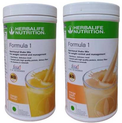 HERBALIFE Formula 1 Nutritional Shake Mix - Mango And Orange Flavor Weight Loss Plant-Based Protein