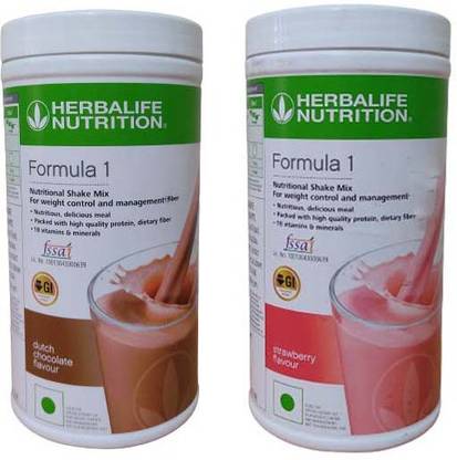 HERBALIFE Formula 1 Nutritional Shake Mix - Chocolate And Strawberry Flavor Weight Loss Plant-Based Protein