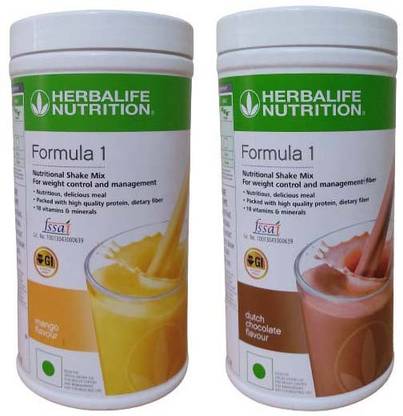 HERBALIFE Formula 1 Nutritional Shake Mix - Mango And Chocolate Flavor Weight Loss Plant-Based Protein