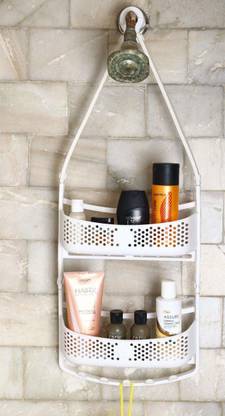 Unique Impex Bathroom Shower Shelf Hanging shower Caddy For shampoo Conditioner Soap Plastic Wall Shelf Plastic Wall Shelf