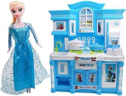 Toy Shopee Frozen Kitchen Set / Pretend Play Kitchen Set for Kids (Frozen Kitchen Set)Multi Color