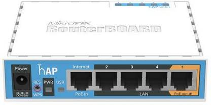 MikroTik RB951Ui-2nD Wireless Router 2.4 GHz 100 Mbps Wifi Speed Single Band Internal Antenna Ethernet (Cable Broadband)