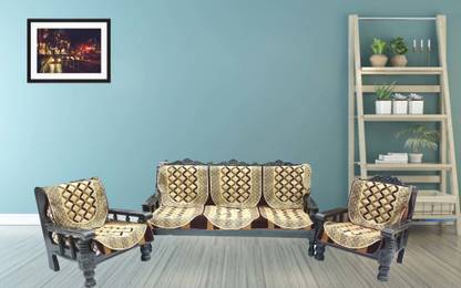 Helios Synthetic Abstract 3+2 Seater Sofa Cover