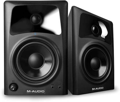 M-Audio AV42 |Pair of Active Desktop Reference Speakers for Media Creation and Immersive Sound Experiences (Black) 10 W Bluetooth Studio Monitor