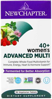 New Chapter 40+ Women's Multivitamin 96 Vegan Tablets Serving Size 3 Tablets