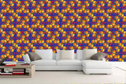 BPDESIGNSOLUTION Floral & Botanical Multicolor Wallpaper