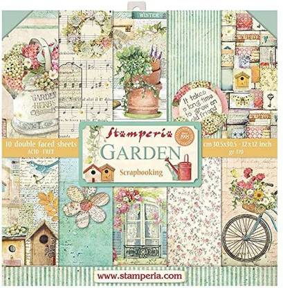 Stamperia Intl Scrapbooking Paper, Multi-Colored 10 Pack
