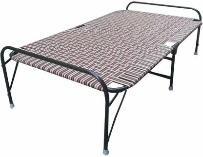 India wood mart Single Folding Bed Strong Home Bed | Guest Bed | Multipurpose (3.ft x 6ft) Metal Single Bed